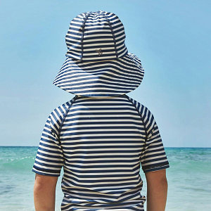 Панама Wheat "Bora Blue Swim Stripe", голубые полоски